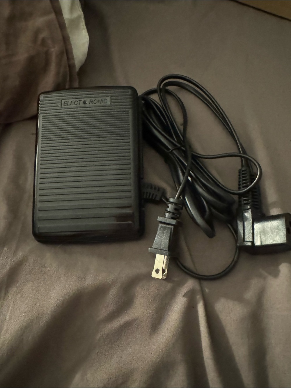 ELECTRONIC Foot Pedal with Power Cord - Black for Singer